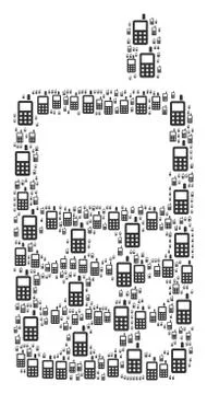 Cell Phone Icon Composition Ilustración de archivo