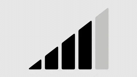 Cell phone network fluctuations indicator animation. Video stock 295454375