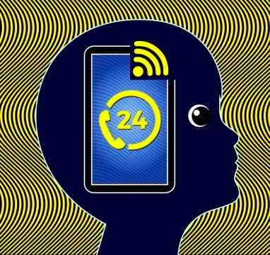 Cell phone radiation Stock Illustration