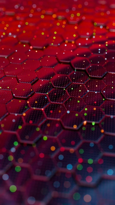 A cell phone with a red background and a pattern of dots Stock Footage 309925549