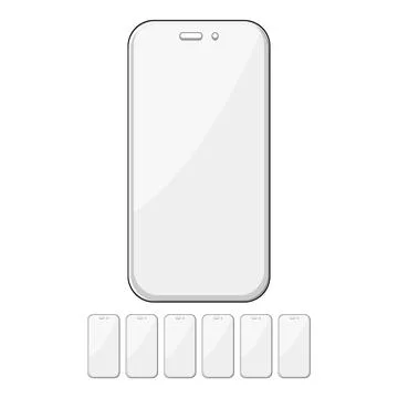Cell phone screen protector cartoon vector graphic 库存插图