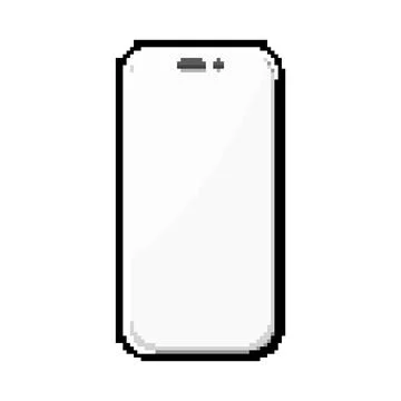 Cell phone screen protector pixel art vector illustration Ilustración de archivo