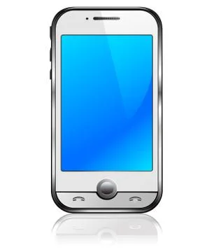 Cell Phone SILVER Stock Illustration