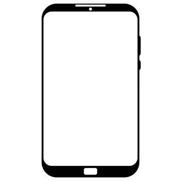 Cell phone, smartphone screen frame front view modern gadget mock up template Stock Illustration