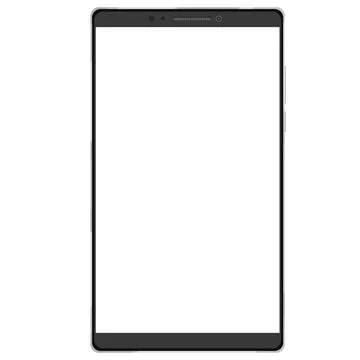Cell phone, smartphone screen frame front view modern gadget mock up template Stock Illustration