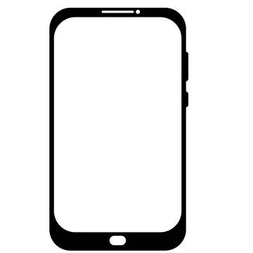 Cell phone, smartphone screen frame front view modern gadget mock up template Stock Illustration