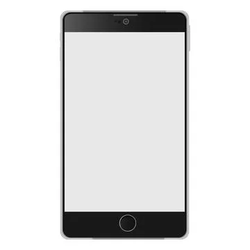Cell phone, smartphone screen frame front view modern gadget mock up template Stock Illustration