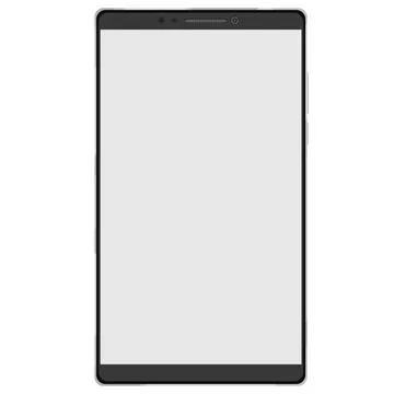 Cell phone, smartphone screen frame front view modern gadget mock up template Stock Illustration