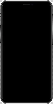 Cell phone, smartphone screen frame front view modern gadget mockup templat.. Stock Illustration
