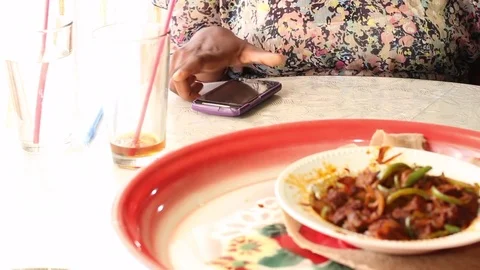 Cell phone on table 動画素材 83434378