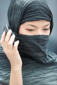Cell phone talking Stock Photos