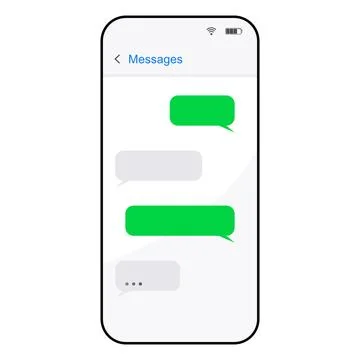 Cell Phone Text Messaging Vector Stock Illustration