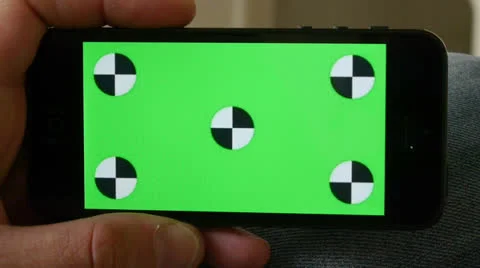 Cell Phone, touch screen, held by hands. Green screen Chroma Key. Close up. Stock Footage 24636144