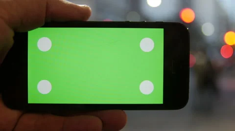 Cell Phone, touch screen, held by hands. Green screen Chroma Key. Close up. 4k Stock-Footage 41898519