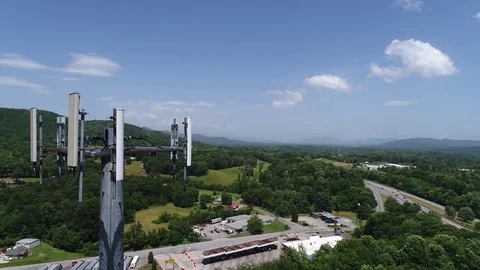 Cell Phone Tower 4k Video Stock Footage