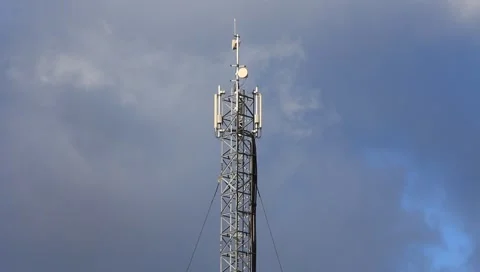 Cell phone tower (can be used for timelapse) Stock Footage 1083687