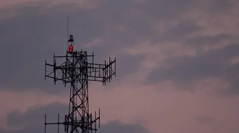 Cell Phone Tower Vídeo Stock 8578781
