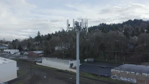 Cell phone tower Stock Footage 125475770