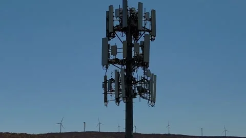 Cell Phone Tower Stock Footage 333589565