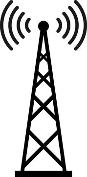 Cell phone tower icon. Illustrazione stock