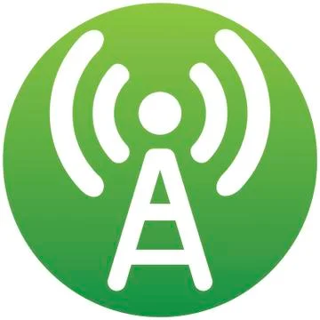 Cell phone tower icon on white background. Wireless technology. Icon, button Ilustración de archivo
