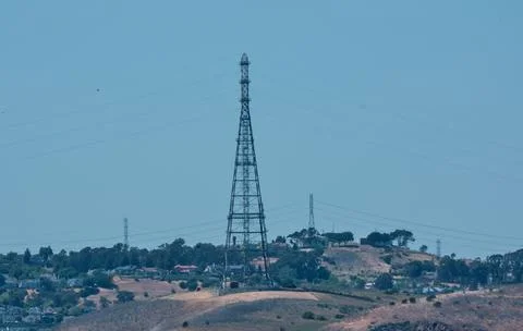 A cell phone tower 스톡 사진