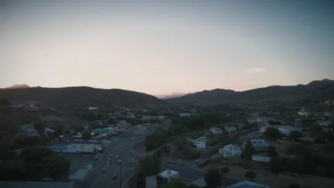 Cell phone tower in a small town Stock Footage 201763049