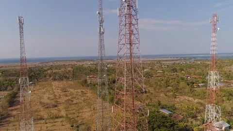 Cell phone towers Stock Footage 112776506
