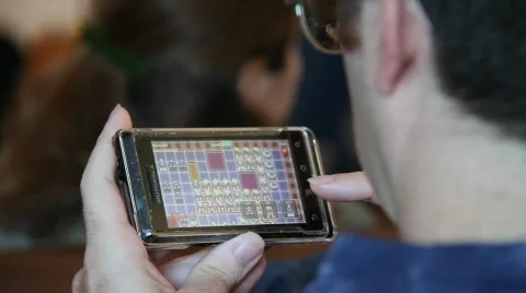 Cell Phone Video Game Stock Footage 795281