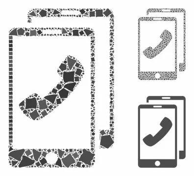 Cell phones Mosaic Icon of Humpy Elements 스톡 일러스트