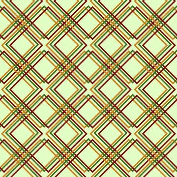 Cell rhombus checkered plaid seamless pattern. Pastel green color Stock Illustration