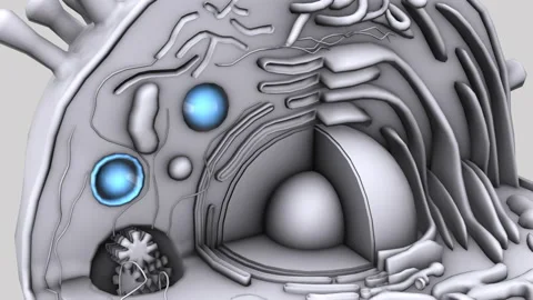 Cell rotation - Lysosome Video stock 144947254