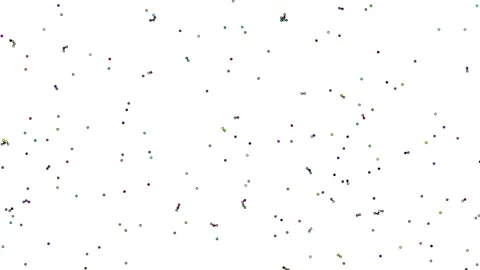 Cell simulation with coloured cells Stock Footage 171684407