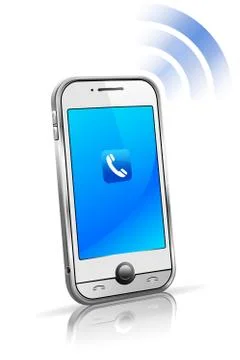 Cell Smart Phone Mobile 3D Stock Illustration