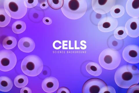 Cell stem background biology skin cancer, collagen human molecular science Stock Illustration
