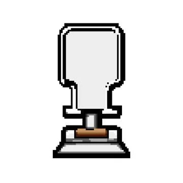 Cell table phone holder pixel art vector illustration Stock Illustration
