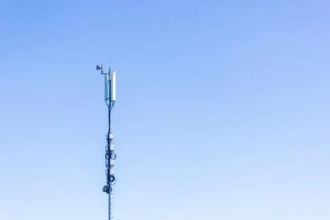Cell telecommunication network tower. 5G internet concept Stock Photos