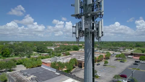 Cell Tower Aerial, 4K 库存影片 263651720