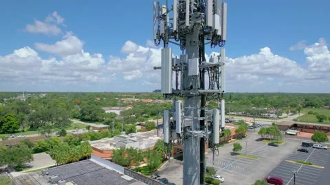 Cell Tower Aerial, 4K 库存影片 263651864