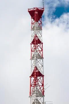 Cell tower against the sky Stock Photos