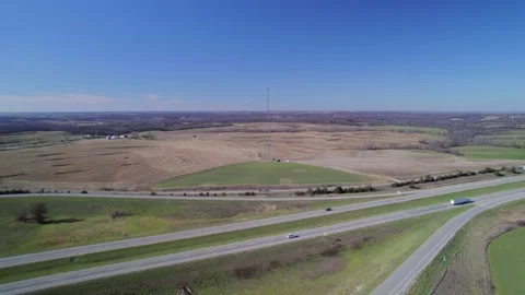 Cell tower is being prepared by climber tower. Stock Footage 223071187
