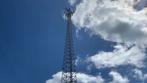 Cell Tower Cloud Timelapse Stock Footage 111742286
