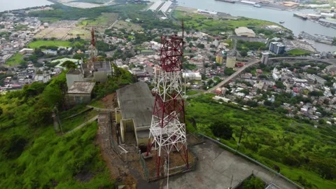 Cell Tower Stock Footage 241707577