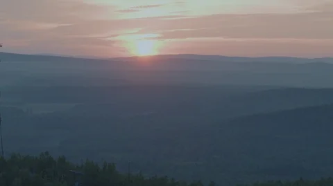 Cell tower on the mountain Stock Footage 93763028
