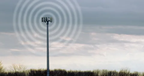 Cell Tower Radiation Stock Footage 145556552