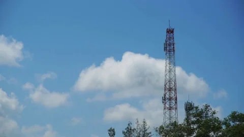 Cell Tower Time Lapse Stock Footage 85344366