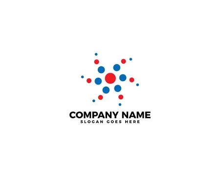 Cell vector logo, Bio molecular laboratory symbol Stock Illustration