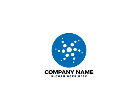 Cell vector logo, Bio molecular laboratory symbol Stock Illustration