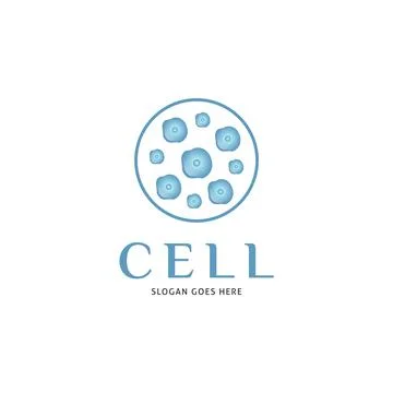 Cell vector logo, Bio molecular laboratory symbol Stock Illustration