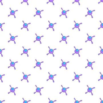 Cell virus pattern, cartoon style Stock Illustration